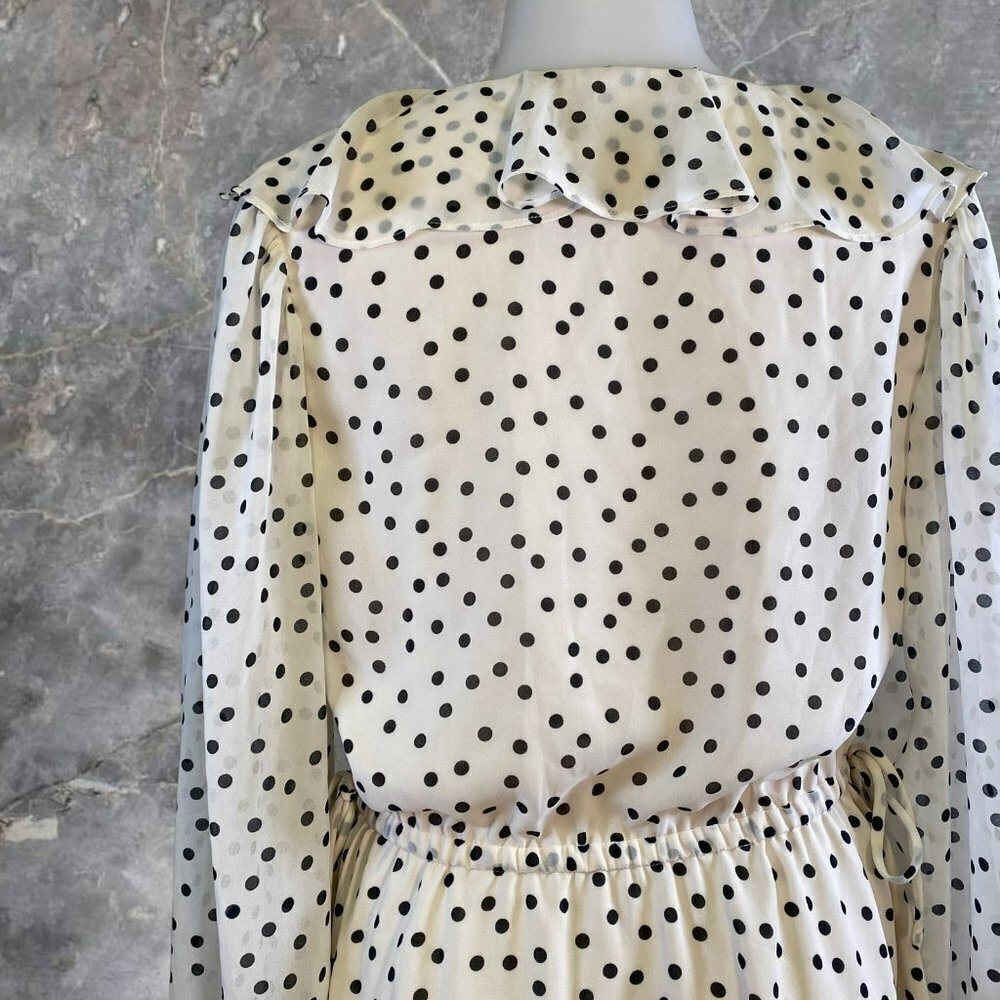 Majorelle Mattie Mini Dress in Black & Cream Dot - Picture 10 of 12